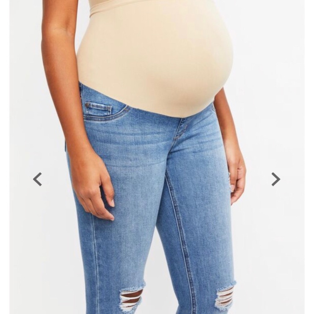 Distressed Maternity Jeans